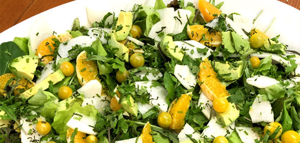 Chayote-Orange Arugula Salad Recipe